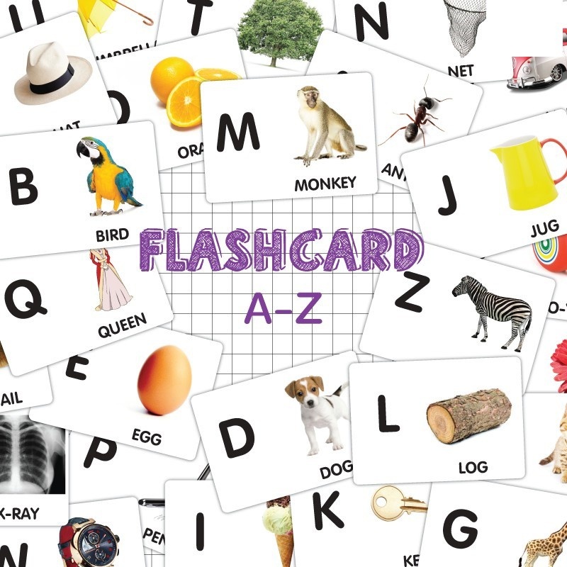Flash card A-Z (image) จำนวน 26 ใบ ขนาด A5