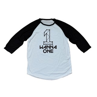 เสื้อยืด เสื้อไหล่สโลป เสื้อแขนสามส่วน KPOP WANNA ONE Produce 101 RAGLAN 3/4 SLEEVE T-SHIRT