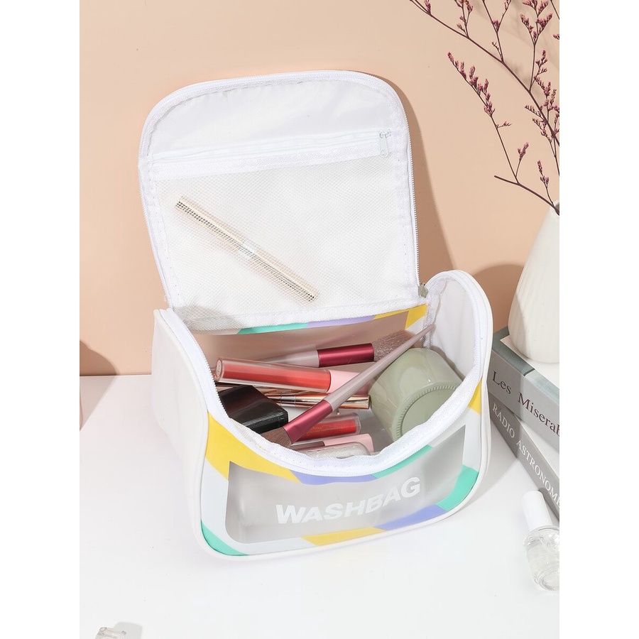 Katoshop 💥พร้อมส่ง💥 กระเป๋าเครื่องสำอาง 🌈𝐂𝐨𝐥𝐨𝐫𝐟𝐮𝐥🌈 เก็บเครื่องสำอาง สีสดใส หยิบง่าย ใช้สะดวก 💦กันน้ำ💦 มีสี่ใหม่เข้าเพิ่ม - รูปที่ 4