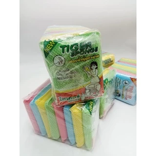 ฟองน้ำล้างจาน ฟองน้ำหุ้มตะข่าย ฟองน้ำทำความสะอาด 1*8