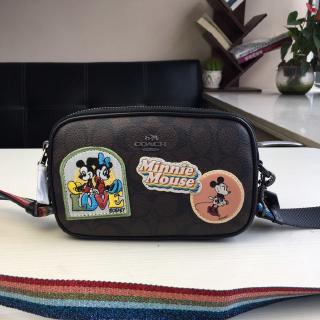 🎄 In Stock 🌟ของแท้💯% Coach (F31349) Disney Mickey กระเป๋าสะพายสีทรูโทนน่ารักเก๋ ๆ