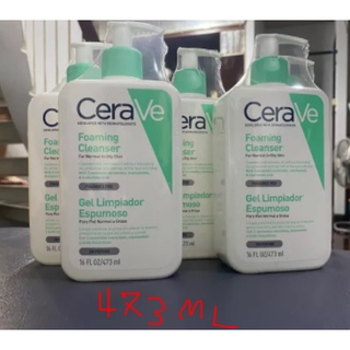 เซราวี CERAVE Foaming Cleanser โฟมทำความสะอาดผิวหน้าและผิวกาย สำหรับผิวมัน ผสม เป็นสิวง่าย 473ml