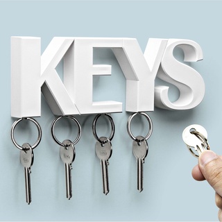 Qualy - Key Holder ที่ห้อยกุญแจและพวงกุญแจ ติดผนังบ้านน่ารัก ใช้งานง่ายไม่ยุ่งยาก เก็บกุญแจดีป้องกันการสูญหาย QL10240