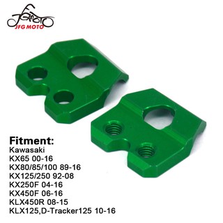 JFG MOTO Motorcycle Green CNC Brake Line Hose Clamps Holder For KX65 00-21 KX80 85 100 89-21 KX250F 04-18 KX250 KX450 19-21 KX450F 06-18 KLX450R 08-15 KX250X 450X Accessories Parts