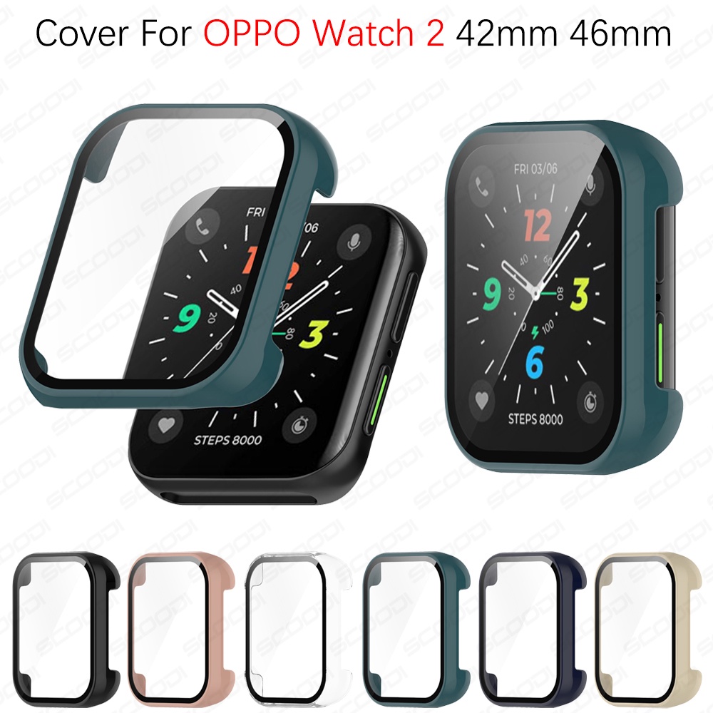 เคส PC กระจกกันรอยหน้าจอ สําหรับ OPPO Watch 2 42 มม. 46 มม