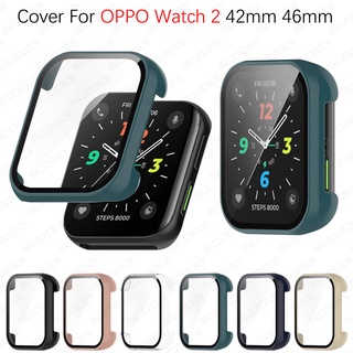 เคส PC กระจกกันรอยหน้าจอ สําหรับ OPPO Watch 2 42 มม. 46 มม.