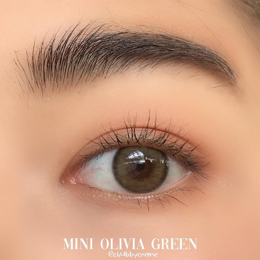 คอนแทคเลนส์ Mini Olivia Green ขนาดมินิ ยี่ห้อ คิตตี้คาวาอิ สีเขียวอมน้ำตาล สวยธรรมชาติ