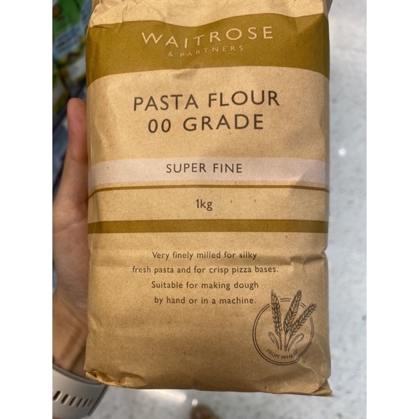 แป้งข้าวสาลี ทำพาสต้า 1 kg. Pasta Flour 00 Grade Super Fine 1 Kg. Waitrose & Partners