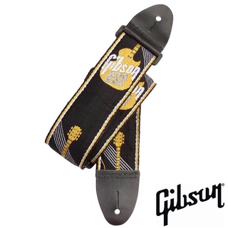 GIBSON® สายสะพายกีตาร์ไฟฟ้า / สายสะพายกีตาร์โปร่ง / สายสะพายกีตาร์เบส กว้าง 2 นิ้ว แบบหนา ของแท้ รุ่น THE USA