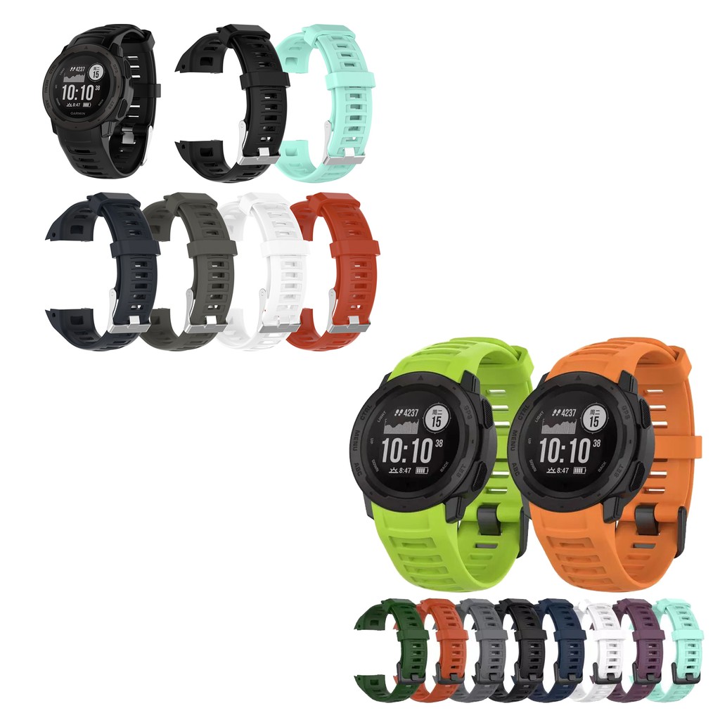 สายนาฬิกาข้อมือซิลิโคน สําหรับ Garmin instinct 2 Tactical Tide Esports Dual Power Smart Watch Band