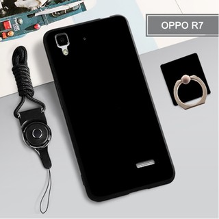 เคสโทรศัพท์ซิลิโคนนิ่มสำหรับ OPPO R7 Lite / R 7 ( สีดำ )