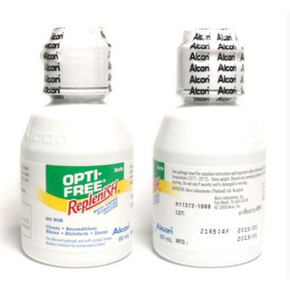 น้ำยาล้างคอนแทคเลนส์ Lens Solution Alcon Opti-free Replenish New Formula 60ML.