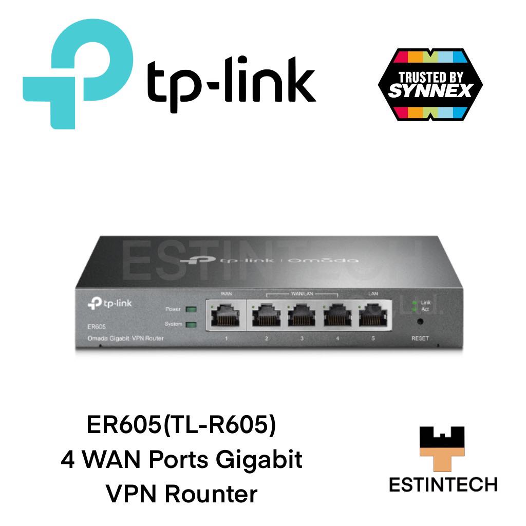 Switch (สวิตช์) TP-Link ER605 (TL-R605) 4 WAN Ports Gigabit VPN Rounter ของใหม่ประกันตลอดการใช้งาน