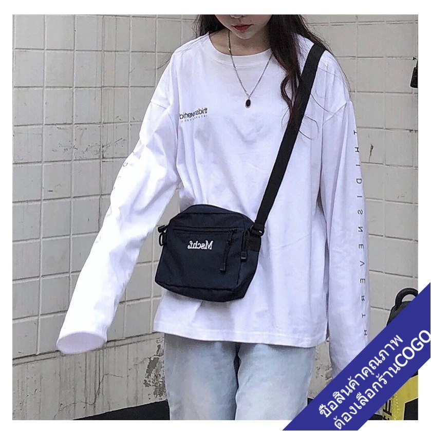 cogo เสื้อยืดแขนยาวสไตล์เกาหลี oversize เสื้อผ้าแฟชั่นวัยรุ่น เสื้อโอเวอร์ไซส์ผู้หญิง สกรีน ตัวใหญ่ พิมพ์ลาย thumbnail 8
