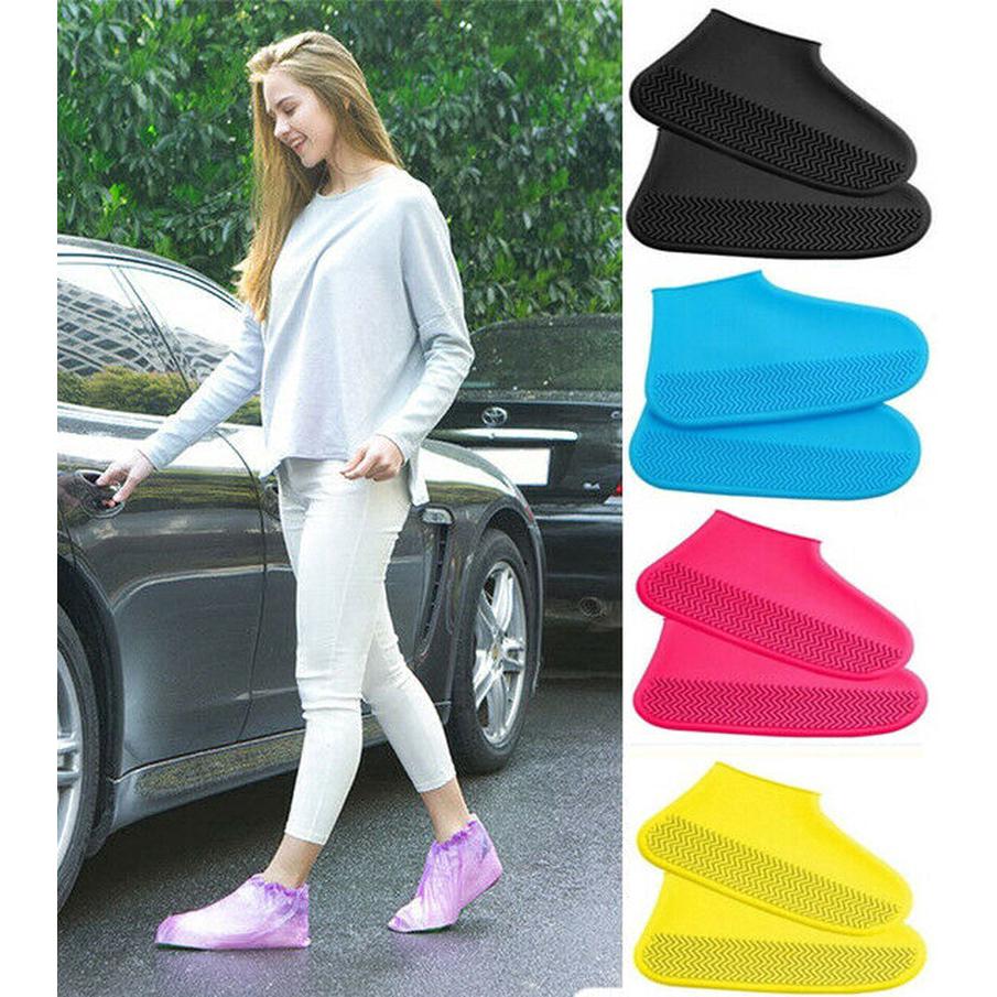 Rain Shoe Case Waterproof Rubber Anti Slip Rain Boot Overshoe Raincoat Reusable