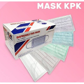 หน้ากากอนามัยkpk3ชั้นกล่องบรรจุ50ชิ้นมีสีชมพู