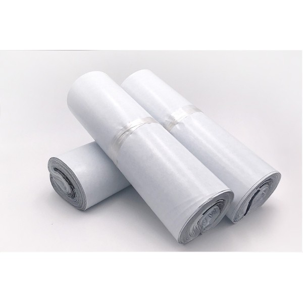 (ค)ถุงพัสดุ ขนาด 35x45 (1มัด 90-100ใบ) สีขาว ถุงไปรษณีย์พร้อมแถบกาว ถุงกันน้ำ