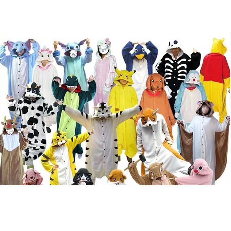 DINO TOTORO KOALA GIRAFFE PENGUIN STITCH COW ONESIE คอสเพลย์ PIKACHU COSTUME RABBIT COSTUME