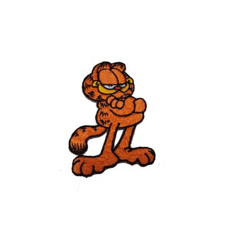 [ตัวรีด เย็บได้] กาฟิว Garfield ป้ายติดเสื้อ logo Embroidered Sew Iron On Patches Badge