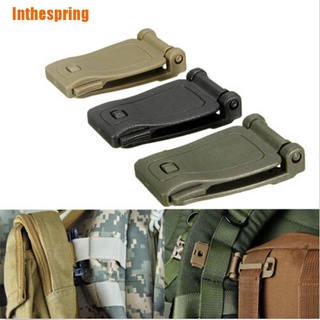 [Inthespring] Molle สายคล้องกระเป๋าเป้สะพายหลัง สายรัดเชื่อมต่อหัวเข็มขัด คลิป 30 มม. สีดํา / สีกากี