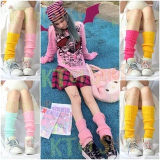 ปลอกขา egirl HARAJUKU 💜🖤 y2k | gothic jk ฮาราจูกุ [29สี+ลายทาง+ยาวพิเศษ]