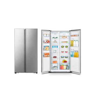 [Per-sale ของเข้า 11 ก.ค.][NEW] Hisense ตู้เย็น2 ประตู Side By Side :18.5Q/523.1 ลิตร รุ่น RS670N4AD1 New 2021