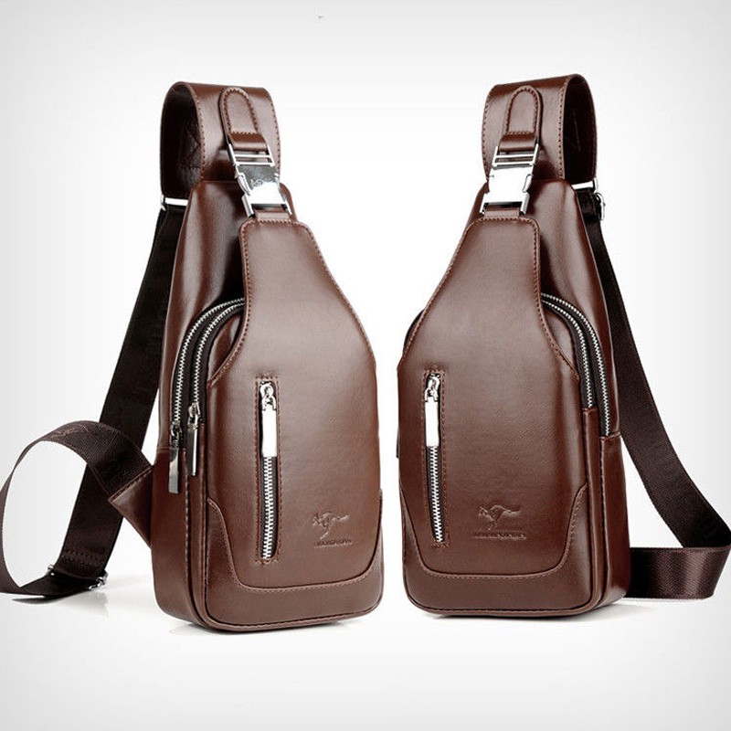 กระเป๋าสะพายหนังสองชิ้น +กระเป๋าสตางค์ (ซื้อหนึ่งแถมหนึ่ง) กระเป๋า crossbody คุณภาพสูง