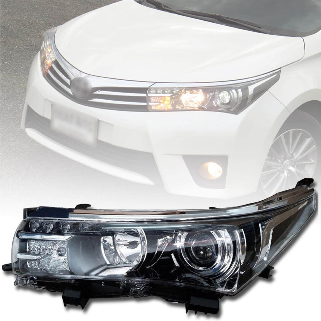 ไฟหน้า ไฟตา โปรเจคเตอร์ PROJECTOR รุ่น โตโยต้า อัลติส TOYOTA ALTIS ปี 2014 - 2017 ข้างซ้าย โคมดำ ฝาใ