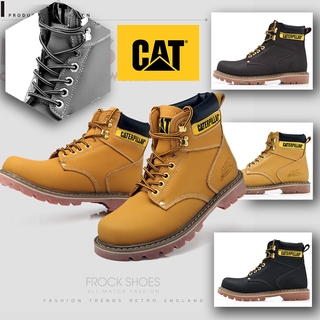 CAT รองเท้าบู๊ตมาร์ตินหนังผู้ชายของ Caterpillar 34-46