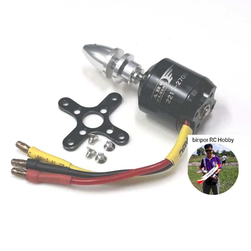 มอเตอร์ ABC 2217/2700KV 2-3S LiPo ใบพัด 5-6 นิ้ว เครื่องบินสเตลธ์,ปีกบิน,SU-30 ปีก 70-90 cm