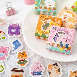 Boxed sticker forest secret language series cartoon cute hand account DIY decorative sticker (45pcs/set)