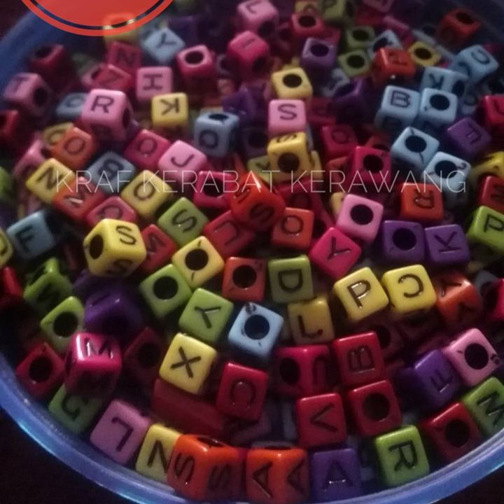 ALPHABET BEADS CUBE 7X7