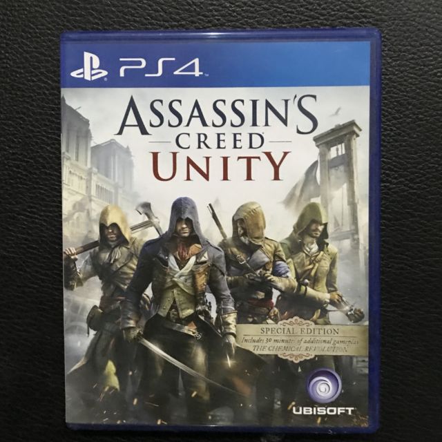 แผ่นเกมส์  PS4 :  Assassins Creed Unity (US) มือสอง ราคาพิเศษ พร้อมส่งจ้า (ส่งฟรี ems!!)