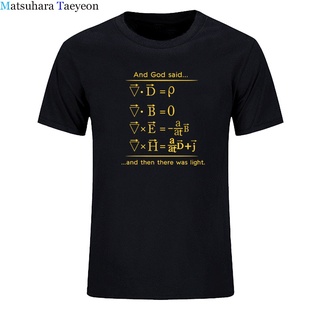 ขายดี!ขายดี เสื้อยืด พิมพ์ลายฟิสิกส์ God Says Maxwell Equations and Then Have Was Light Nerd แฟชั่นฤดูร้อน สําหรับผู้ชาย