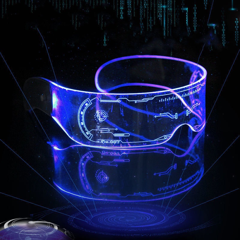 เทคโนโลยีในอนาคต LED แว่นตาเรืองแสง อเนกประสงค์ ผู้ชาย ผู้หญิง เด็ก ถ่ายภาพ ปาร์ตี้ บาร์ ดนตรี เทศกาล เทคนิค แว่นตา