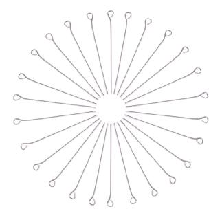 20g 304 Stainless Steel Eyepins Open Eye Pins for Jewelry Making 205pcs/20g