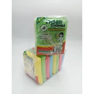 ฟองน้ำล้างจาน อุปกรณ์ทำความสะอาด เเพ็ค8ชิ้น ราคาถูก✓