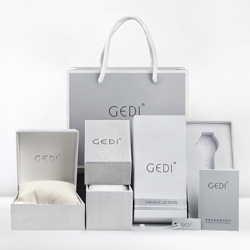 เซ็ตของขวัญ Gedi จีดี ยกระดับความพรีเมียม กล่องนาฬิกา ถุงกระดาษ พร้อมคู่มือ แบบเคาเตอร์แบรนด์ เหมาะสำหรับให้เป็นของขวัญ