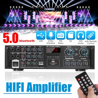 HIFI Audio Power Amplifier AC 110/220V 3000W Home Theater Karaoke Amplifier Audio Support FM USB SD with Remote Control