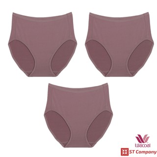 Wacoal Panty กางเกงใน ทรงเต็มตัว ขอบเรียบ สีน้ำตาลไหม้ (3 ตัว) กางเกงในผู้หญิง ผู้หญิง วาโก้ เต็มตัว รุ่น WU4M01 WU4C34