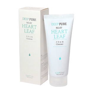 CAPSTAY DEEP PURE RELIEF HEART LEAF FOAM CLEANSER 150ml.