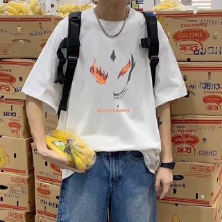 เสื้อยืดแขนสั้น คอกลม พิมพ์ลายการ์ตูน ทรงหลวม ขนาดใหญ่ สไตล์ฮิปฮอป แฟชั่นฤดูร้อน สําหรับผู้ชาย และผู้หญิง