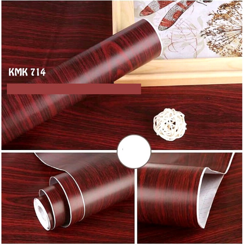 [DBEST] DARK BROWN WOOD PATTERN WALL DECORTATION WALLPAPER STICKER KMK 714 BEDROOM TABLE WALLPAPER