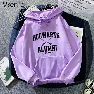 เสื้อยืด มีฮู้ด ลาย Hogwarts Alumni Sudadera แฟชั่นฤดูใบไม้ร่วง และฤดูหนาว สําหรับผู้ชาย GT