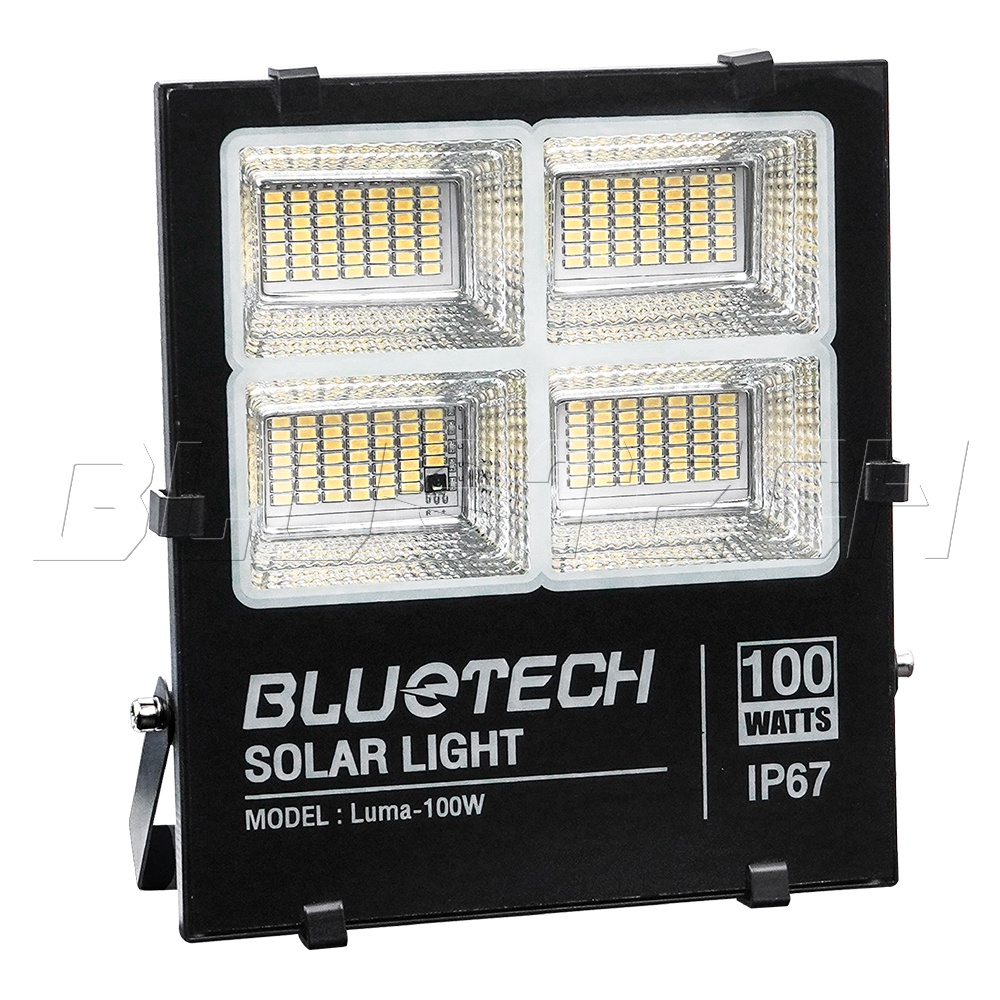Bluetech USA ไฟโซล่าเซลล์ ขนาด 100วัตต์ สี ขาว (White) วอร์มไวท์ (Warm ...