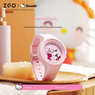 Zhengang Sanrio นาฬิกาข้อมือควอตซ์แฟชั่น กันน้ํา ลาย Hello Kitty สําหรับเด็กผู้หญิง