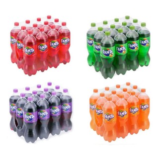 แฟนต้า เครื่องดื่ม น้ำอัดลม ขนาด 1.25ลิตร แพ็คละ 12 ขวด FANTA