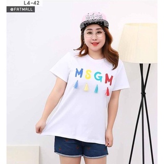 L4-42 พร้อมส่ง  เสื้อยืดไซส์ใหญ่ เสื้อยืดสาวอวบ เสื้อยืดโอเวอร์ไซส์