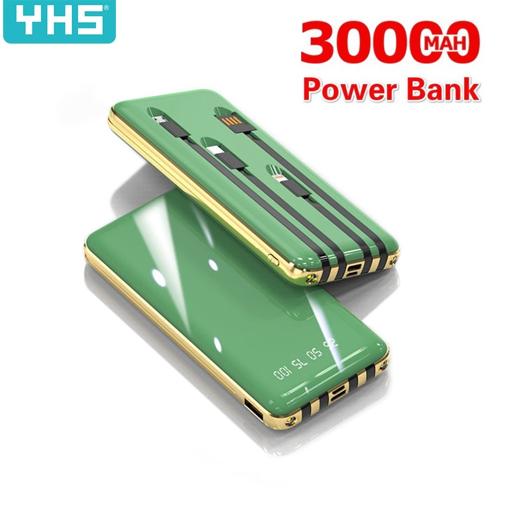 Original Quick Charge 30000mah Power Bank External Battery LED Portable