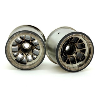 RJ-RIDE 25005 F-104 Rear Wheels Black-Luster For Rubber Tireφ 63mm